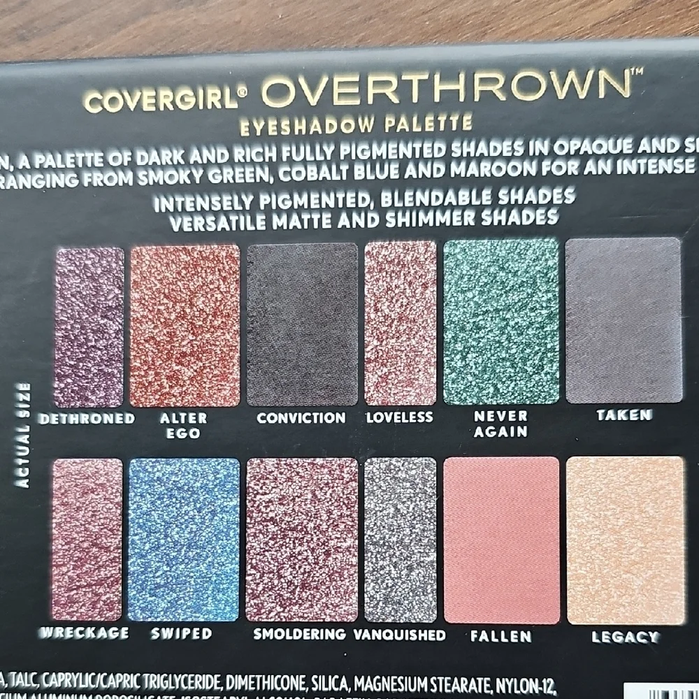 New COVERGIRL Overthrown Eyeshadow Palette Royalty Collection Queen Smokey Eye